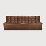 N701 modular sofa - Chestnut leather - 3 seater White Cliff Studio Sofa