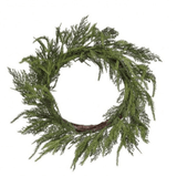 Natural Touch Cedar Winter Wreath, 24" White Cliff Studio Holiday Wreaths and Garlands