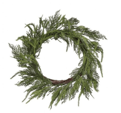 Natural Touch Cedar Winter Wreath, 24" White Cliff Studio Holiday Wreaths and Garlands