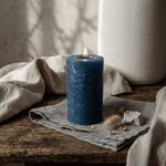 Navy Blue White Cliff Studio Candles