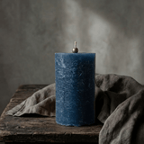 Navy Blue White Cliff Studio Candles