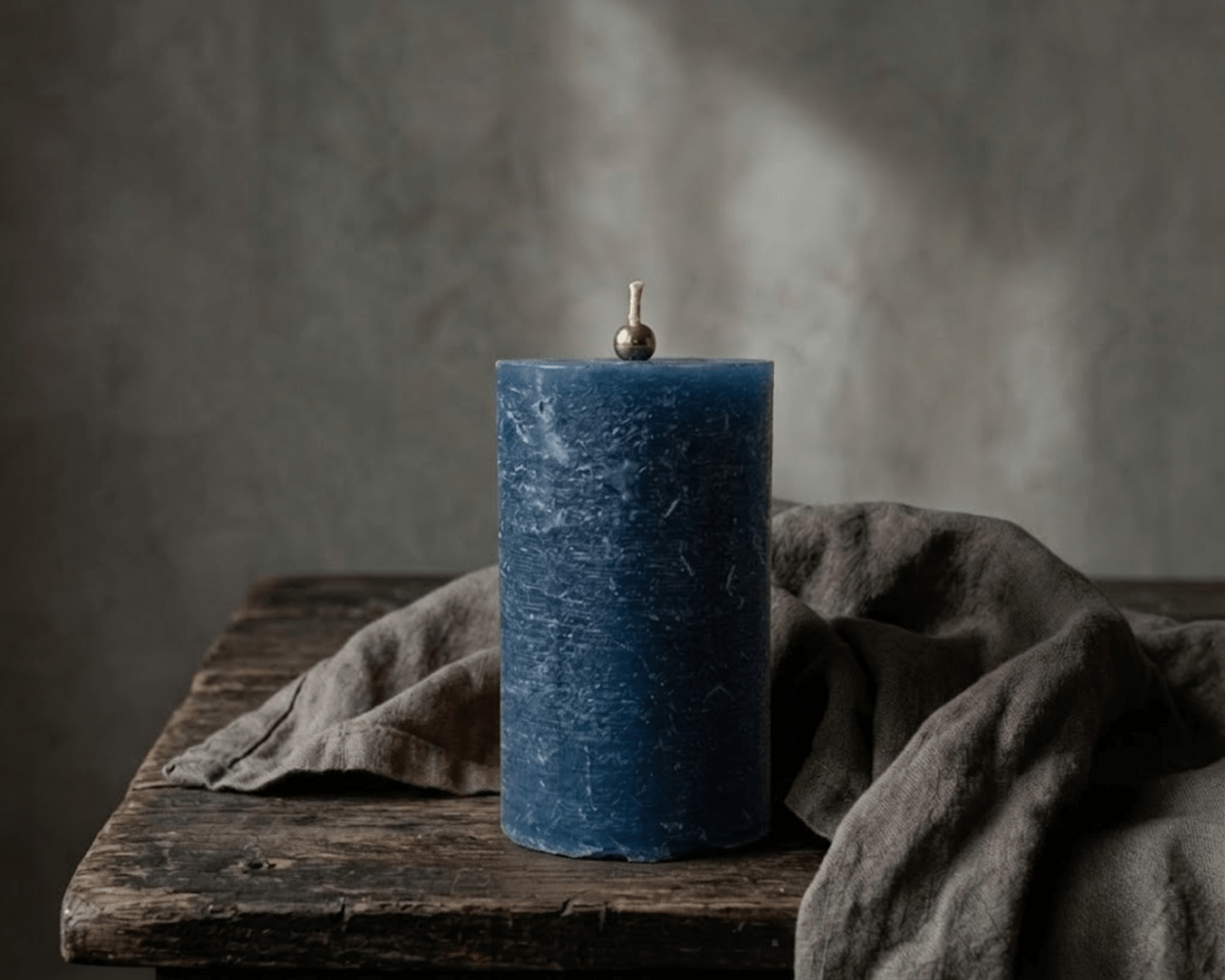 Navy Blue White Cliff Studio Candles