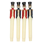 Navy Blue Royal Guard Hand-Painted Candles – Pack of 2 White Cliff Studio Candles