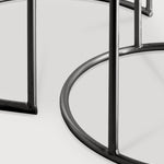 Nesting coffee table - Charcoal - round - set of 2 White Cliff Studio COFFEE TABLE