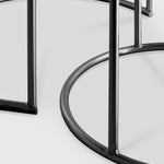 Nesting coffee table - Clear - round - set of 2 White Cliff Studio COFFEE TABLE