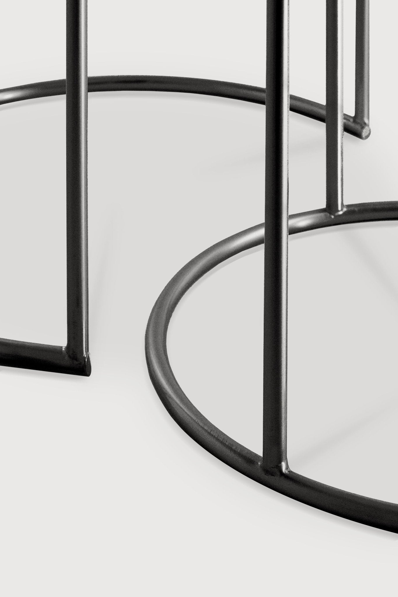 Nesting coffee table - Clear - round - set of 2 White Cliff Studio COFFEE TABLE