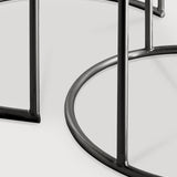 Nesting coffee table - Clear - round - set of 2 White Cliff Studio COFFEE TABLE