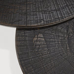 Nesting coffee table - varnished Minerals - Ray Umber - round - set of 2 White Cliff Studio COFFEE TABLE