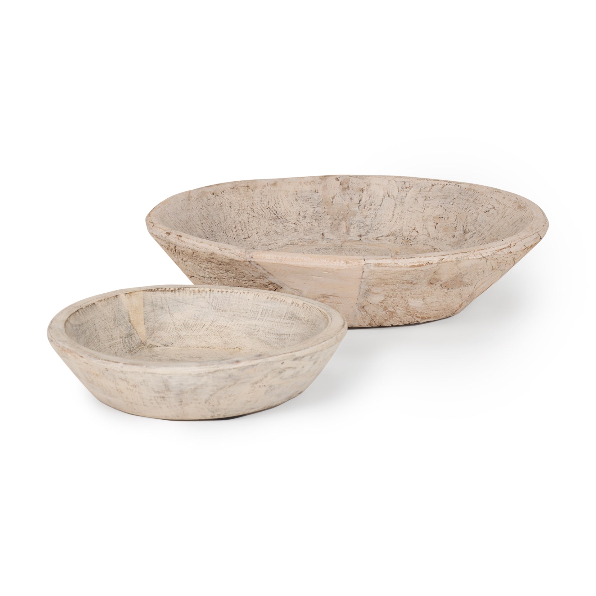 Nikki 2 Large Light - Wash Reclaimed Wood Bowls