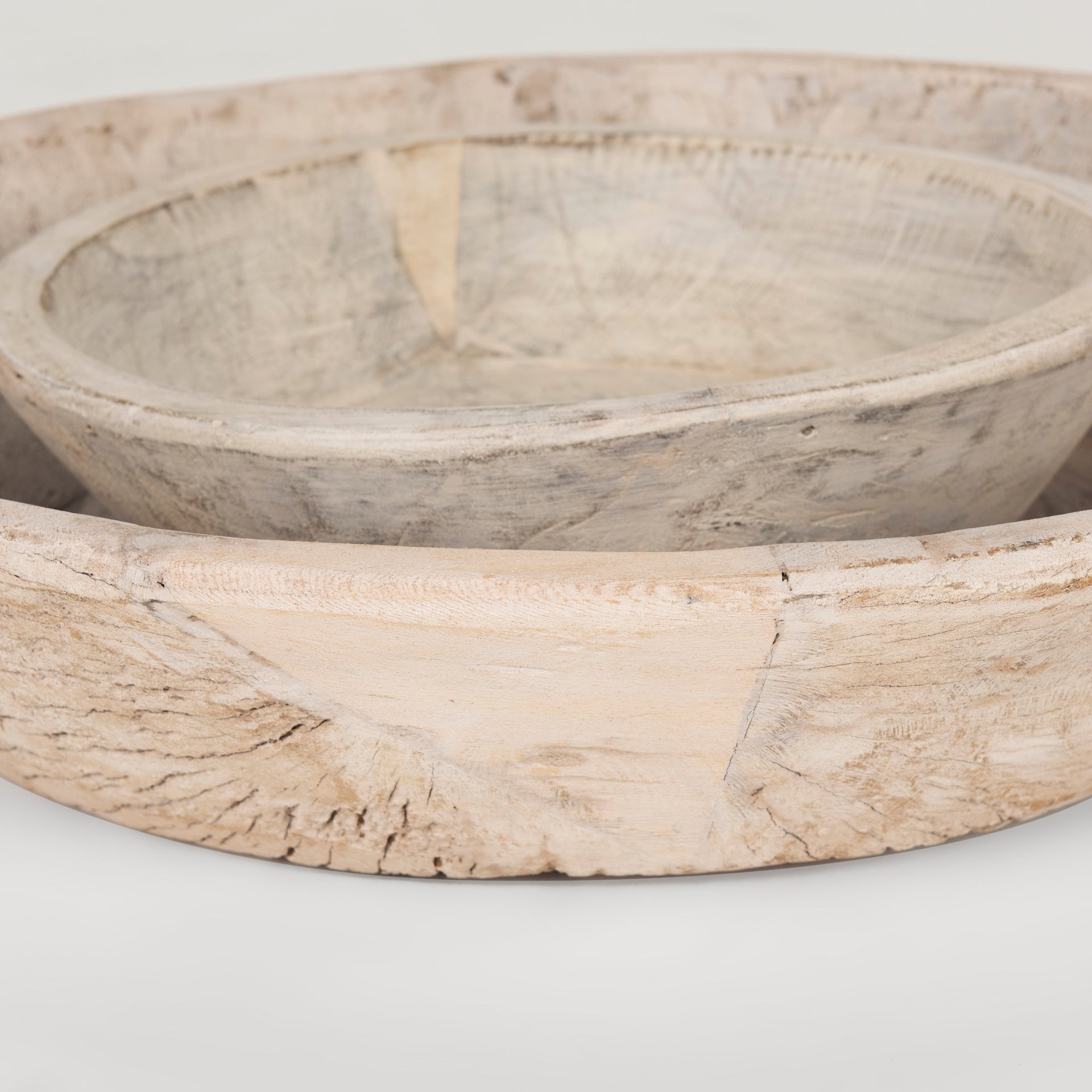 Nikki 2 Large Light - Wash Reclaimed Wood Bowls