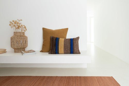 Nomad kilim rug - Terracotta White Cliff Studio Rugs