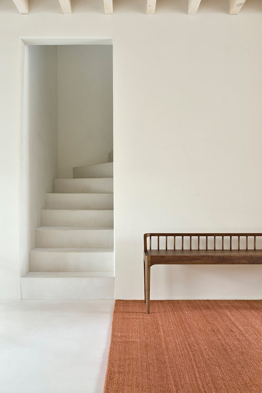 Nomad kilim rug - Terracotta White Cliff Studio Rugs