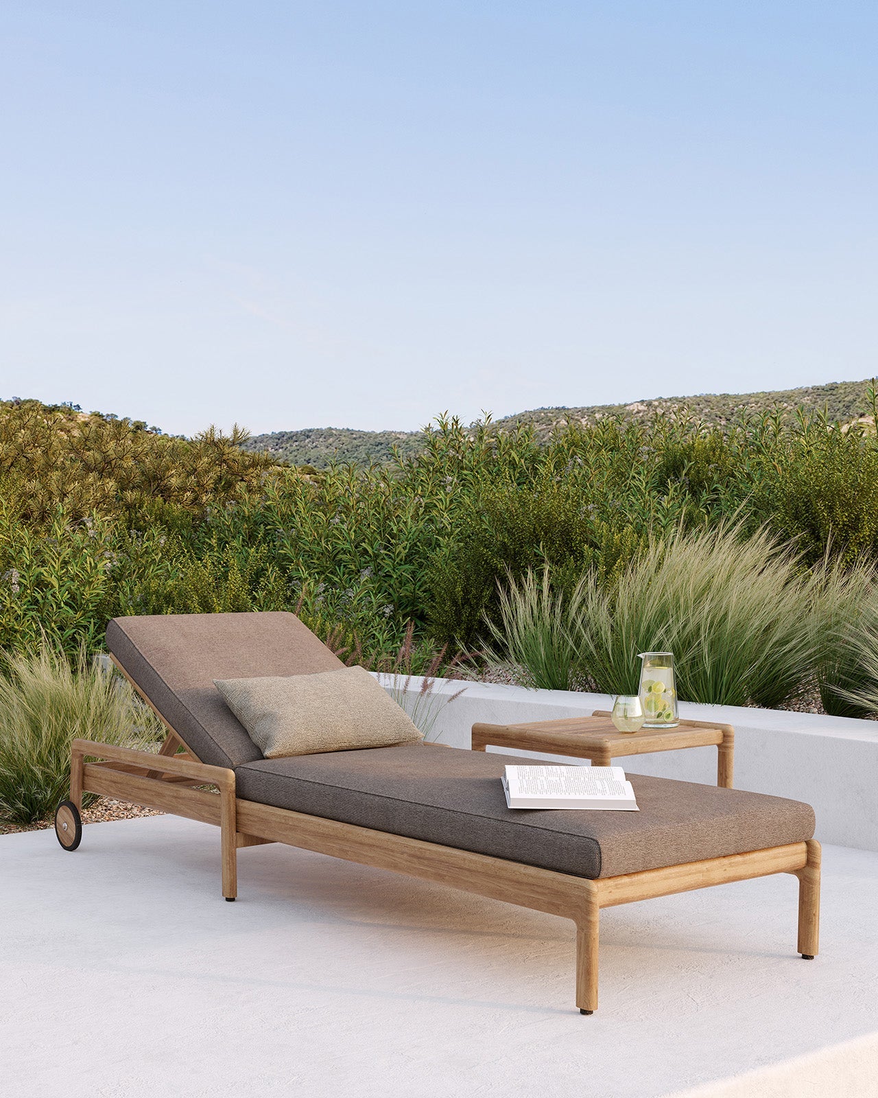 Nomad outdoor cushion  - Oat - lumbar White Cliff Studio Outdoor Cushion