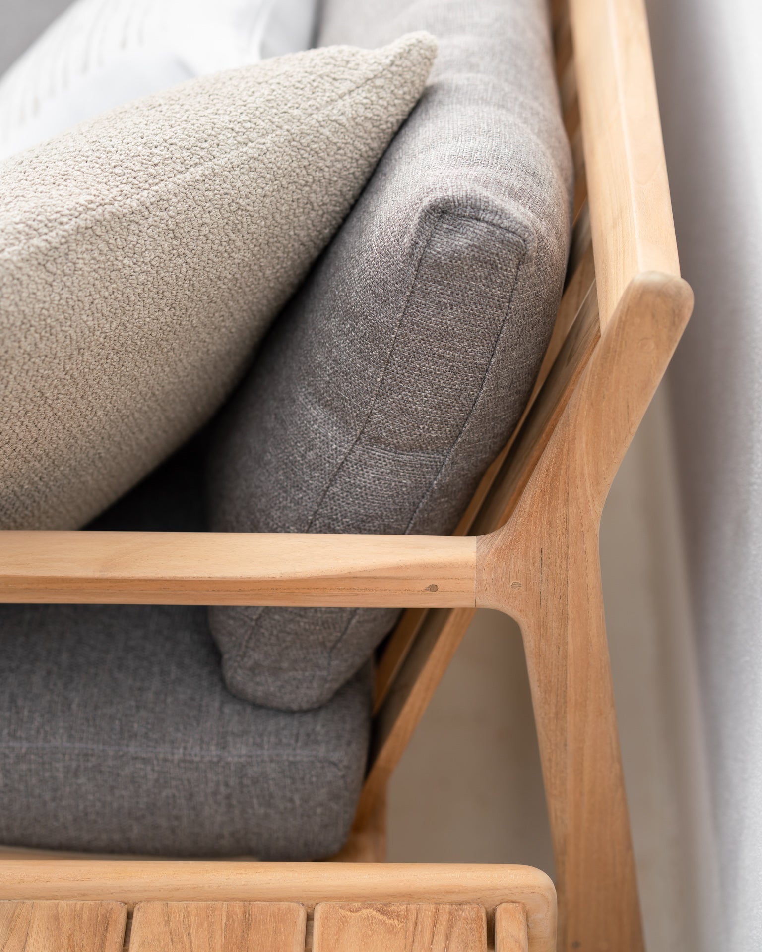 Nomad outdoor cushion - Oat - square White Cliff Studio Outdoor Cushion