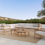 Nomad outdoor cushion - Oat - square White Cliff Studio Outdoor Cushion