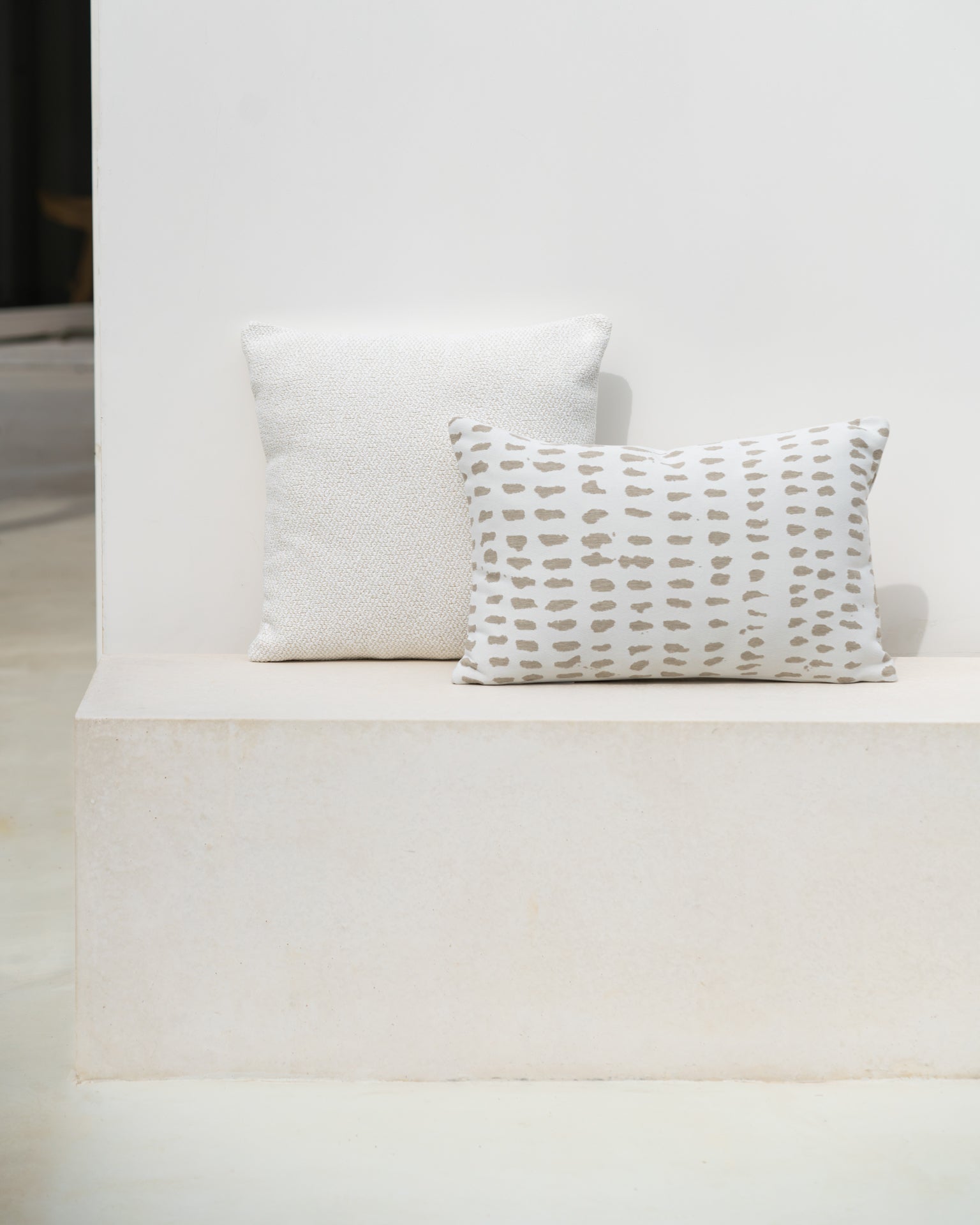 Nomad outdoor cushion  - White - square White Cliff Studio Outdoor Cushion