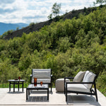 Nomad Stripes outdoor cushion - White - lumbar White Cliff Studio Outdoor Cushion