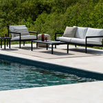 Nomad Stripes outdoor cushion - White - lumbar White Cliff Studio Outdoor Cushion