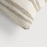 Nomad Stripes outdoor cushion - White - lumbar White Cliff Studio Outdoor Cushion