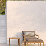 Nomad Stripes outdoor cushion - White - lumbar White Cliff Studio Outdoor Cushion