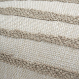 Nomad Stripes outdoor cushion - White - lumbar White Cliff Studio Outdoor Cushion