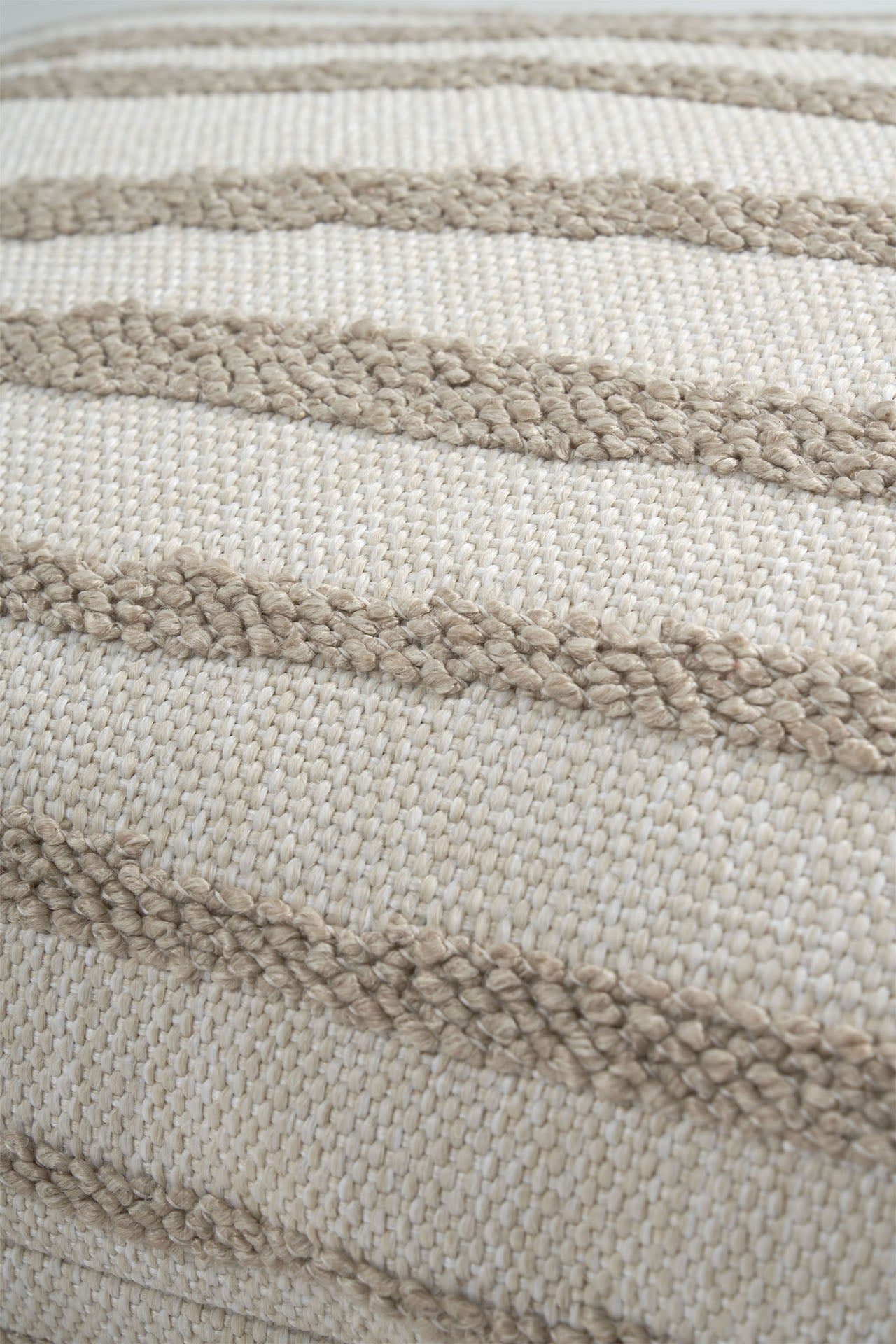 Nomad Stripes outdoor cushion - White - lumbar White Cliff Studio Outdoor Cushion