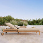 Nomad Stripes outdoor cushion - White - lumbar White Cliff Studio Outdoor Cushion