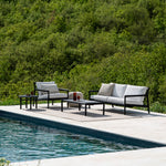 Nomad Stripes outdoor cushion - White - lumbar White Cliff Studio Outdoor Cushion
