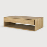 Nordic coffee table - oak - 1 drawer - rectangular White Cliff Studio COFFEE TABLE