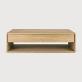 Nordic coffee table - oak - 1 drawer - rectangular White Cliff Studio COFFEE TABLE