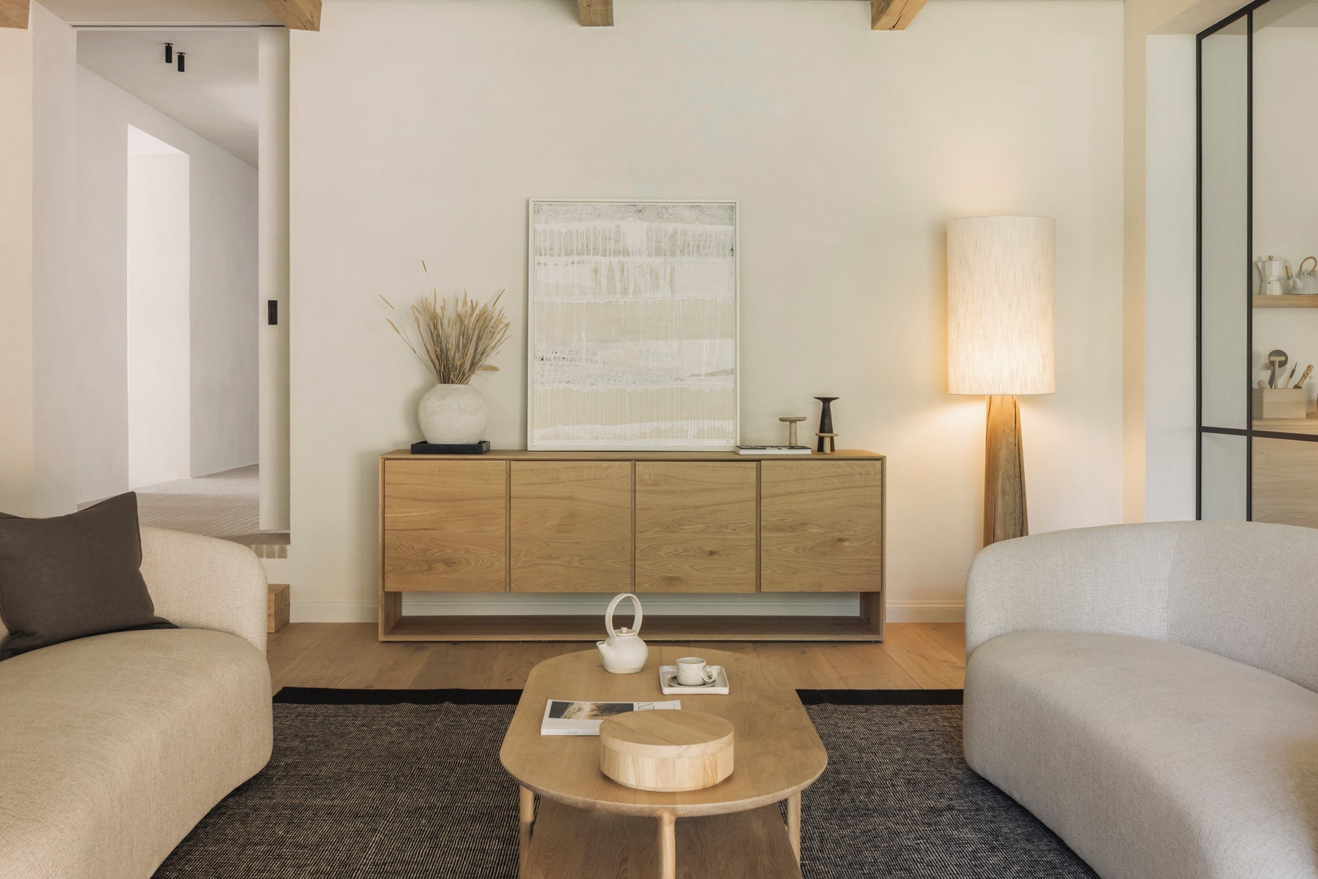 Nordic sideboard - oak - 4 doors White Cliff Studio Sideboard