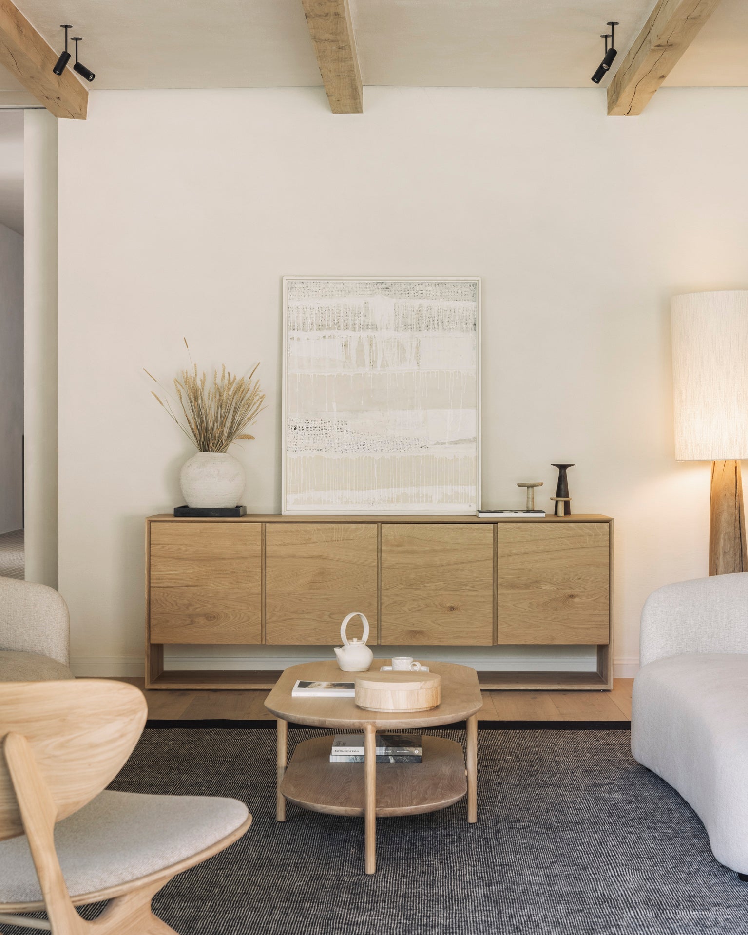 Nordic sideboard - oak - 4 doors White Cliff Studio Sideboard