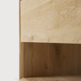 Nordic TV cupboard - oak - 1 flip - down door - 1 drawer White Cliff Studio Media Console