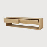 Nordic TV cupboard - oak - 1 flip - down door - 1 drawer White Cliff Studio Media Console