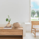 Nordic TV cupboard - oak - 1 flip - down door - 1 drawer White Cliff Studio Media Console