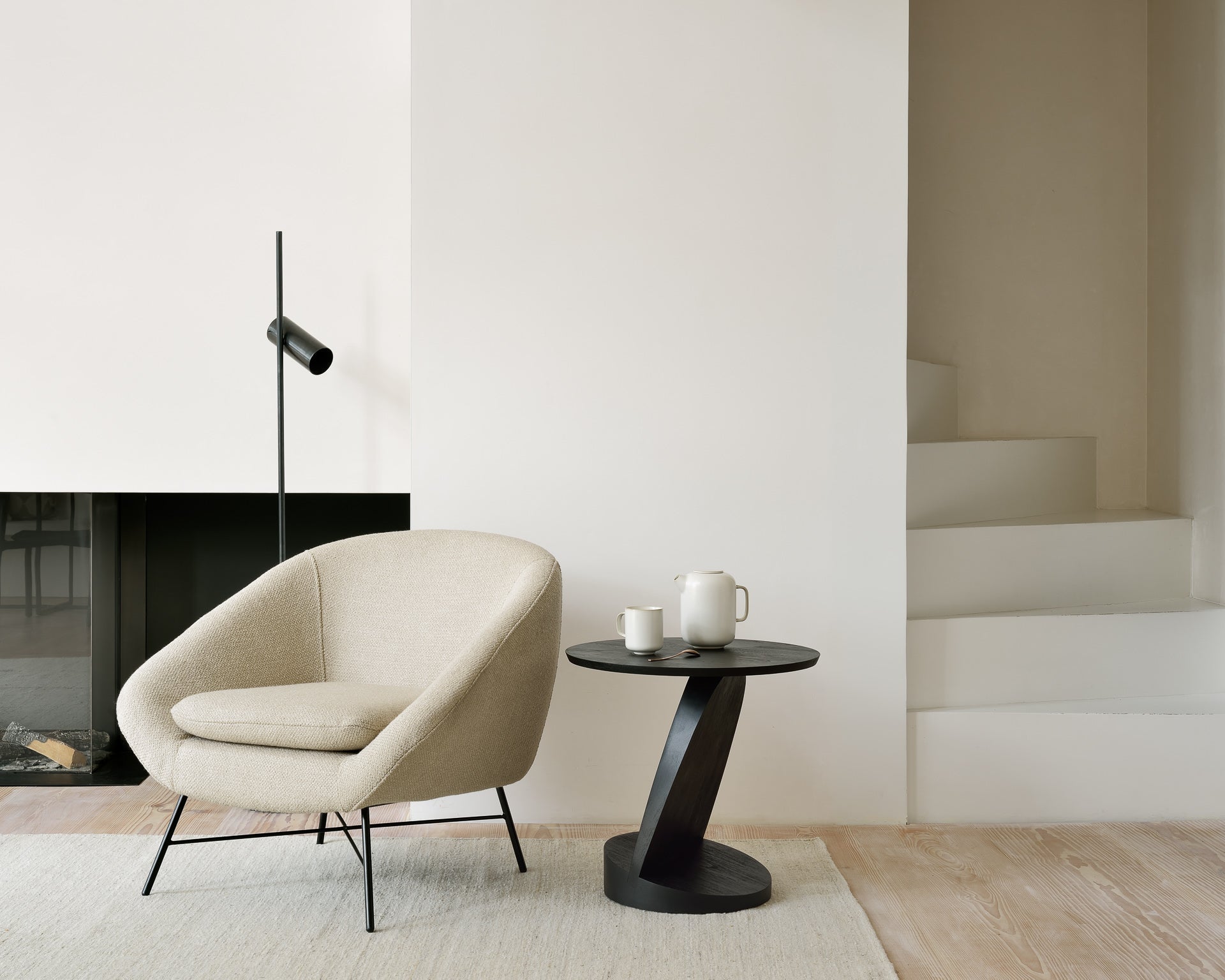 Oblic Side Table White Cliff Studio Side Tables