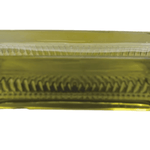 Olive Green Glass Soap Dish – Rectangular with Patterned Rim