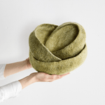 Olive Green Hand - Felted Wool Nesting Bowls