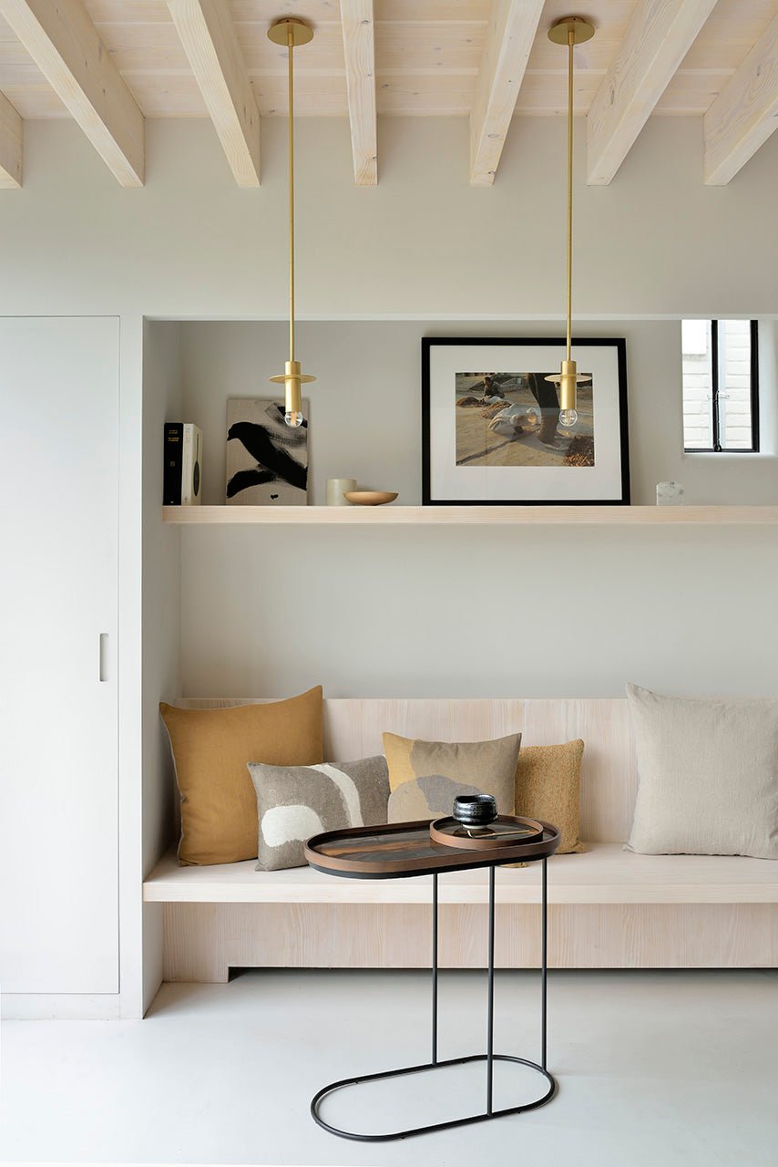 Organic tray - glass - Bronze - oblong - M White Cliff Studio Trays