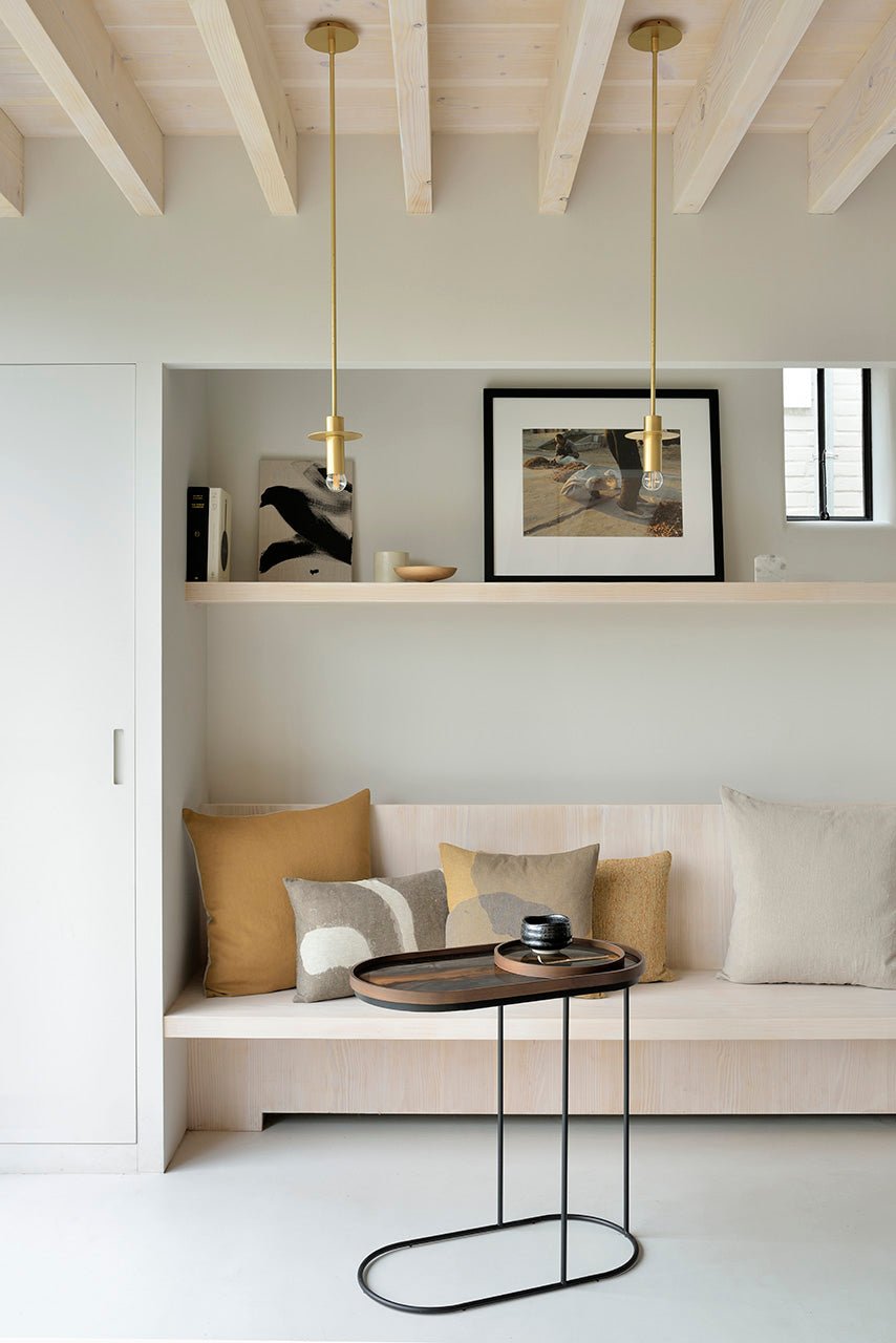 Organic tray - glass - Bronze - oblong - M White Cliff Studio Trays