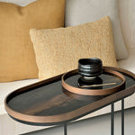 Organic tray - glass - Bronze - oblong - M White Cliff Studio Trays