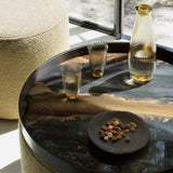 Organic tray - glass - Bronze - round - L White Cliff Studio Trays