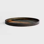 Organic tray - glass - Bronze - round - L White Cliff Studio Trays