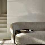 Organic tray - glass - Graphite - round - L White Cliff Studio Trays