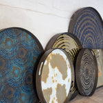 Organic tray - glass - Mist Gold - round - S White Cliff Studio Trays