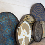 Organic tray - glass - Mist Gold - round - S White Cliff Studio Trays