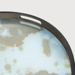 Organic tray - glass - Mist Gold - round - S White Cliff Studio Trays
