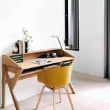 Origami desk - oak - black - 5 drawers - rectangular White Cliff Studio Desk