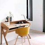 Origami desk - oak - cream - 5 drawers - rectangular White Cliff Studio Desk