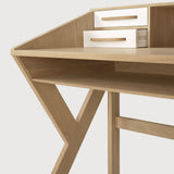Origami desk - oak - cream - 5 drawers - rectangular White Cliff Studio Desk